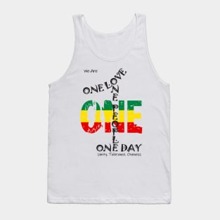 Unity Tolerance Oneness One Love One People One Day Tank Top